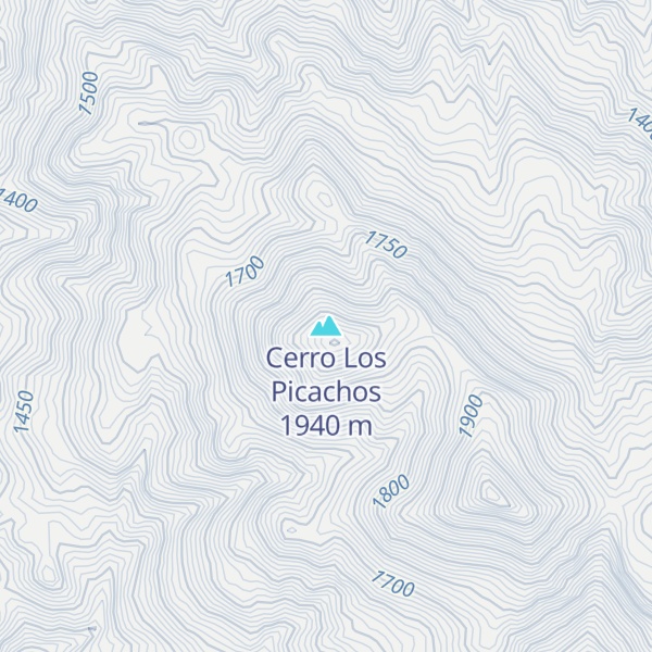 Map of Cerro Los Picachos
