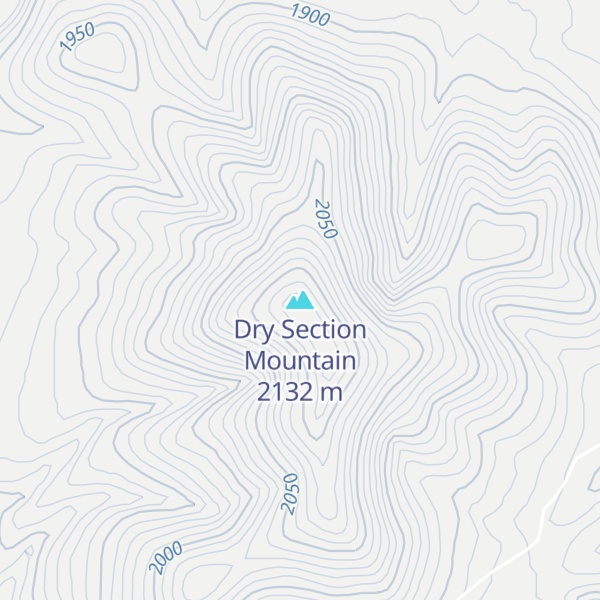 Map of Dry Section Mountain