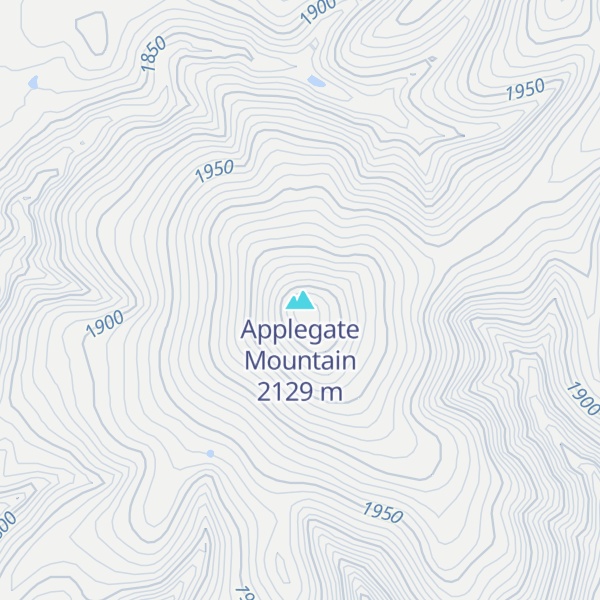 Map of Applegate Mountain