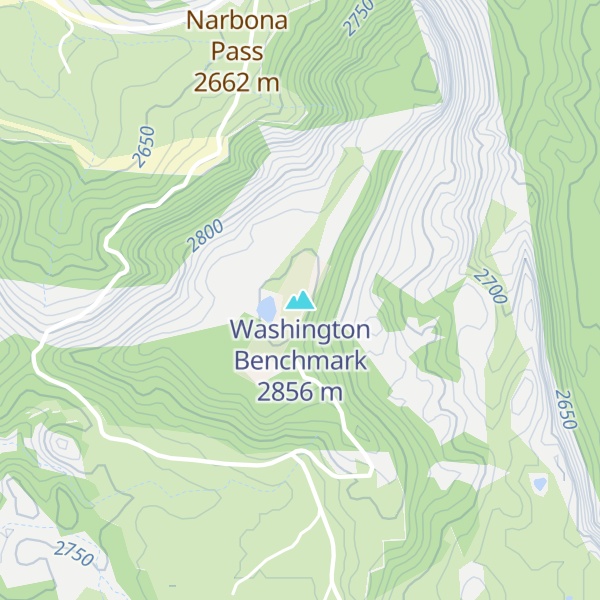 Map of Washington Benchmark