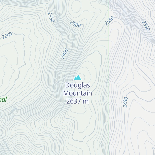 Map of Douglas Mountain