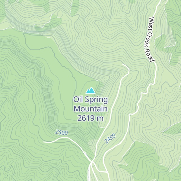 Map of Oil Spring Mountain