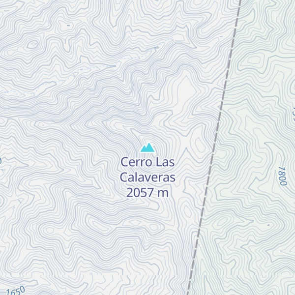 Map of Cerro Las Calaveras