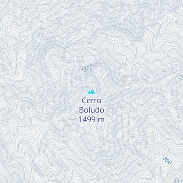Map of Cerro Boludo
