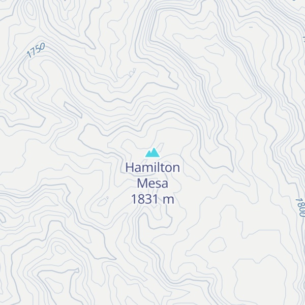 Map of Hamilton Mesa
