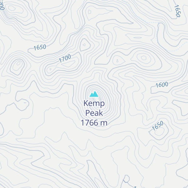 Map of Kemp Peak
