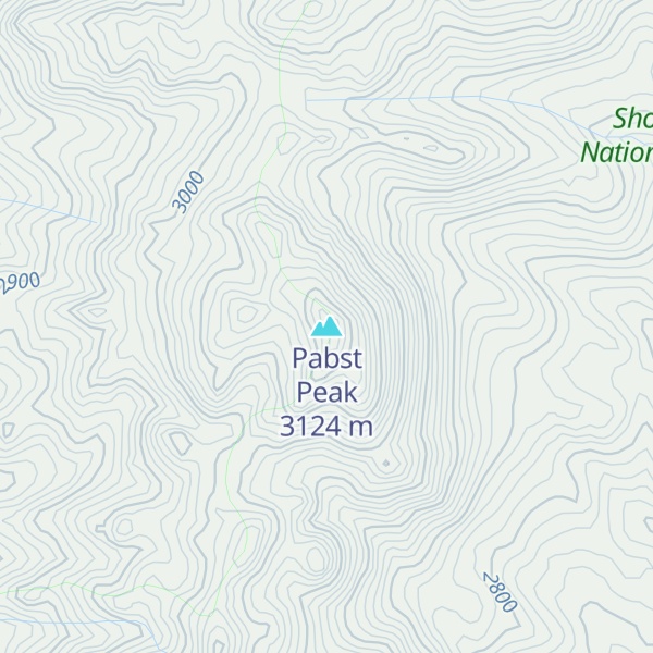 Map of Pabst Peak