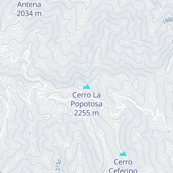 Map of Cerro La Popotosa