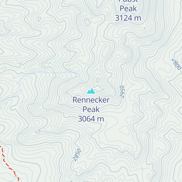 Map of Rennecker Peak