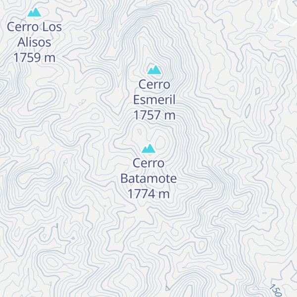 Map of Cerro Batamote