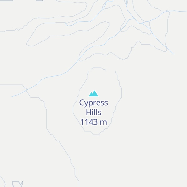 Map of Cypress Hills