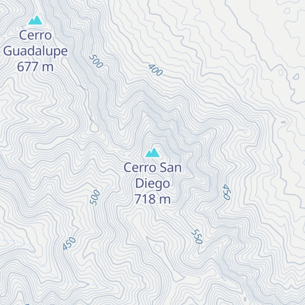 Map of Cerro San Diego