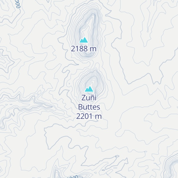 Map of Zuñi Buttes