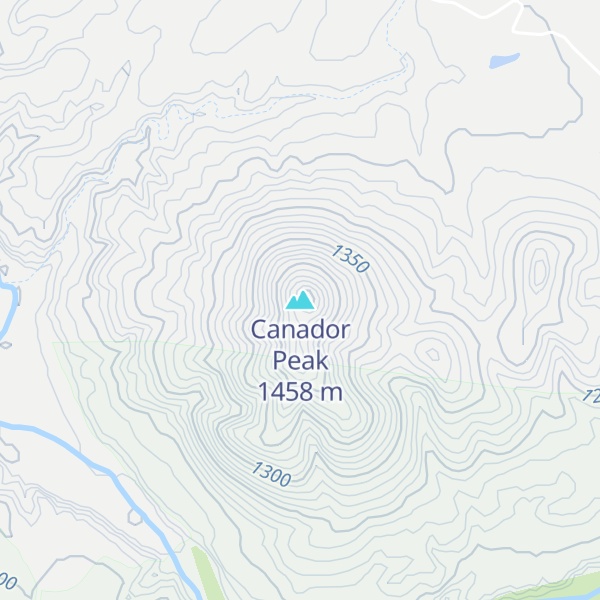 Map of Canador Peak
