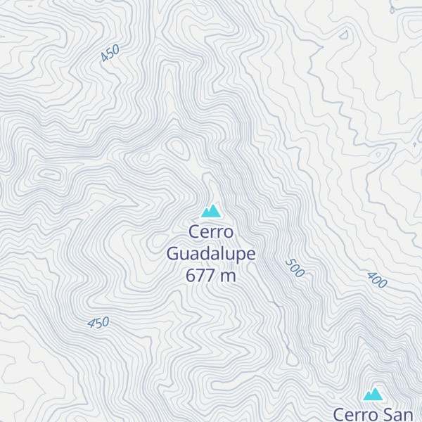 Map of Cerro Guadalupe