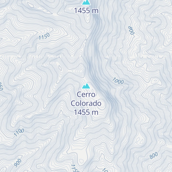 Map of Cerro Colorado