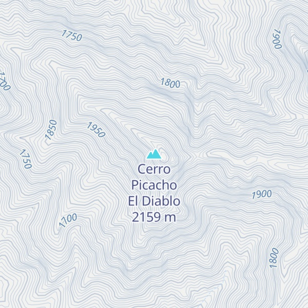 Map of Cerro Picacho El Diablo