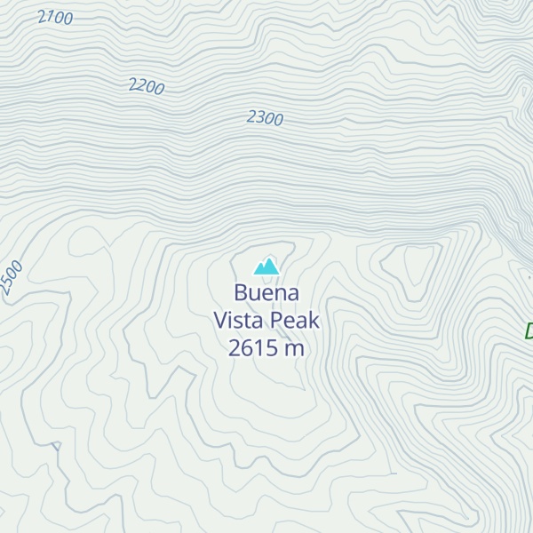 Map of Buena Vista Peak