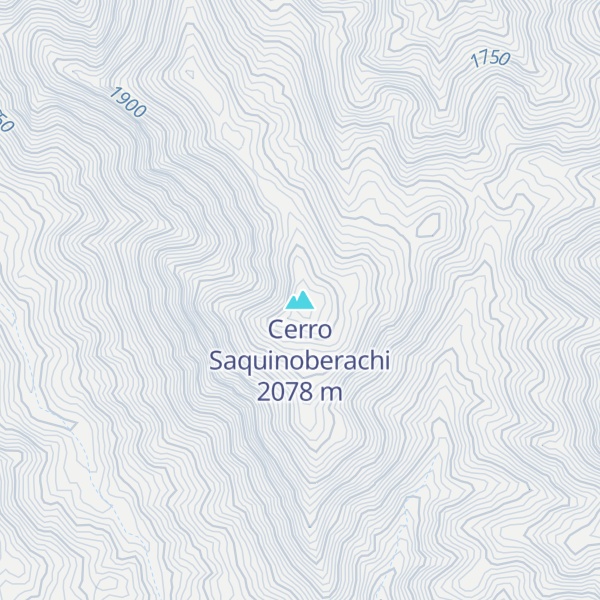 Map of Cerro Saquinoberachi