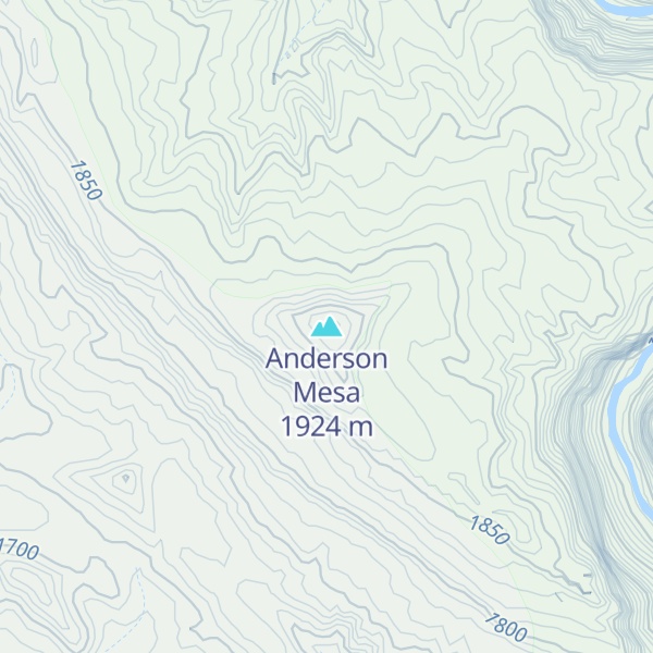 Map of Anderson Mesa
