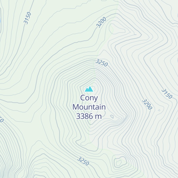 Map of Cony Mountain