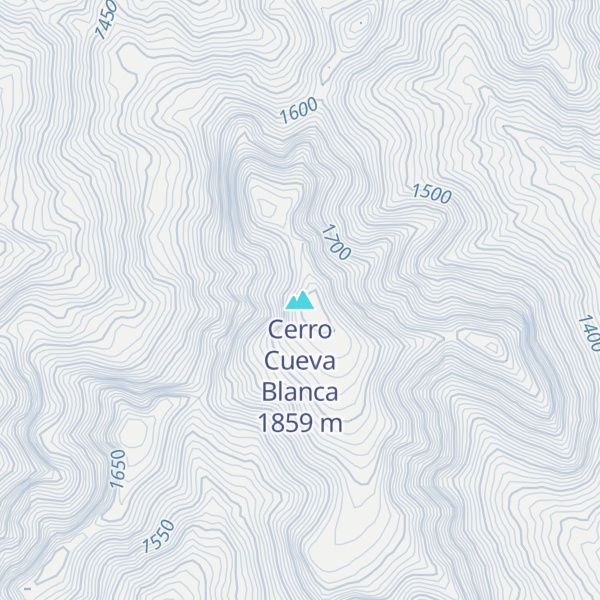 Map of Cerro Cueva Blanca