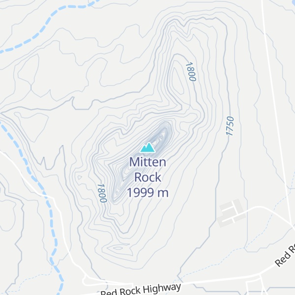 Map of Mitten Rock