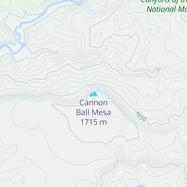 Map of Cannon Ball Mesa