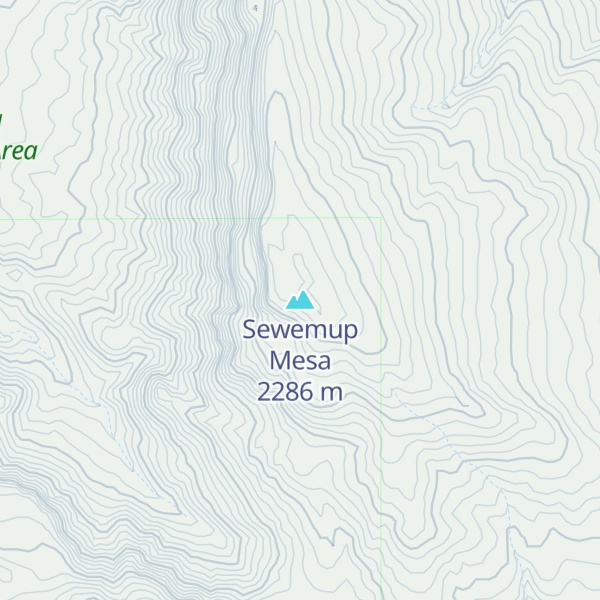 Map of Sewemup Mesa