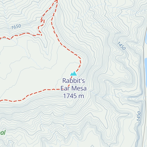 Map of Rabbit's Ear Mesa