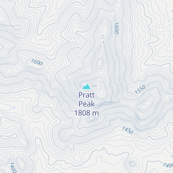 Map of Pratt Peak