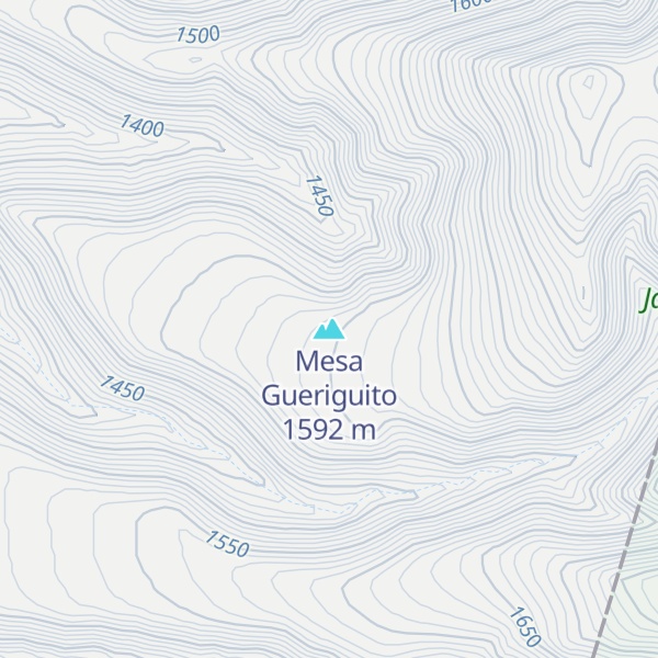 Map of Mesa Gueriguito
