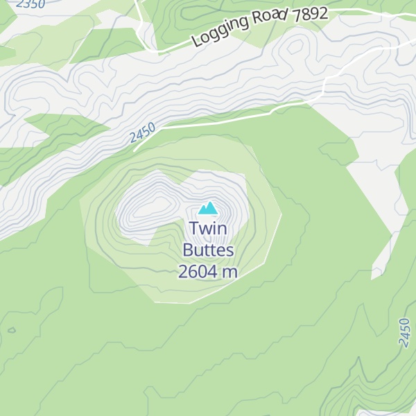 Map of Twin Buttes