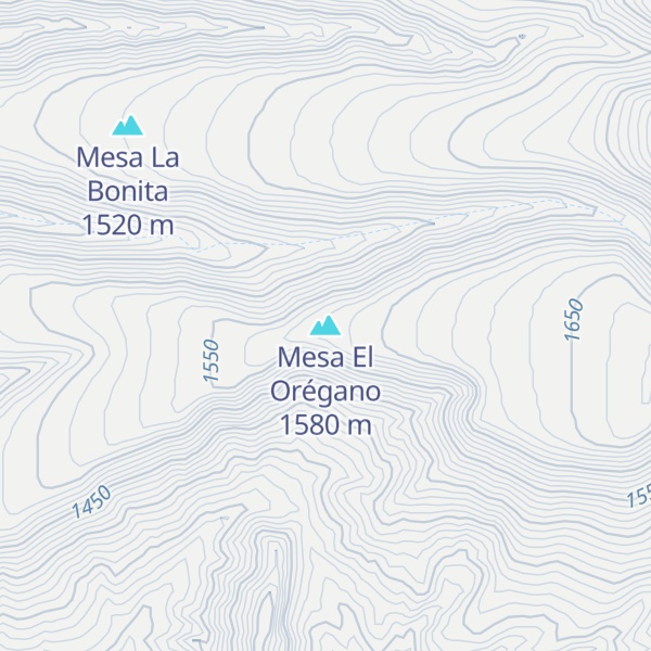 Map of Mesa El Orégano