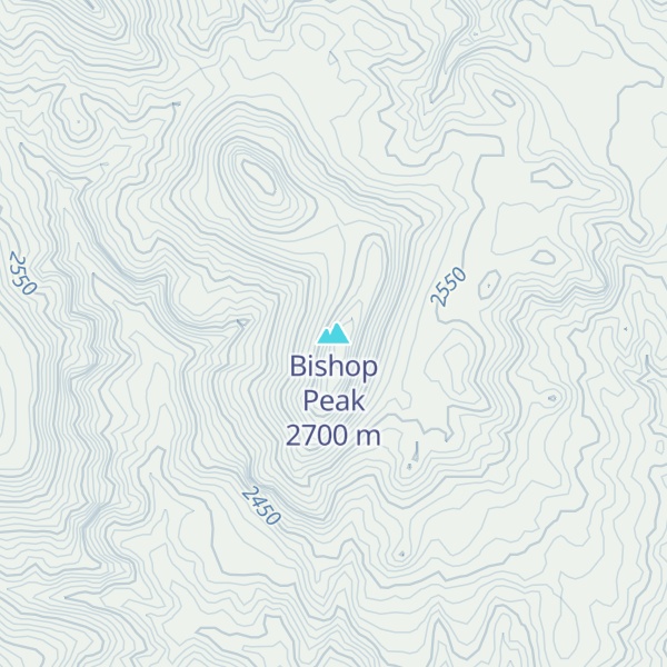 Map of Bishop Peak