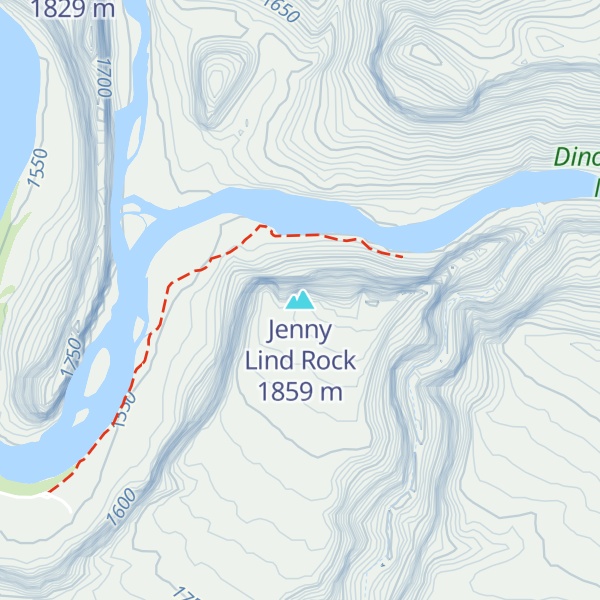 Map of Jenny Lind Rock