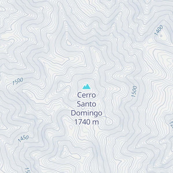 Map of Cerro Santo Domingo