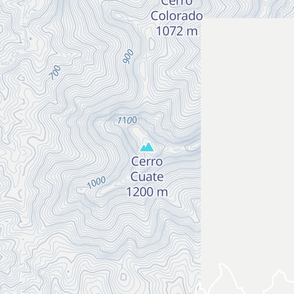 Map of Cerro Cuate