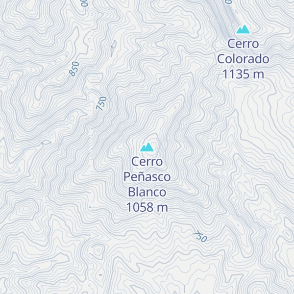 Map of Cerro Peñasco Blanco