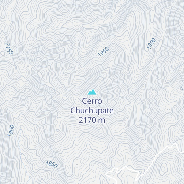 Map of Cerro Chuchupate