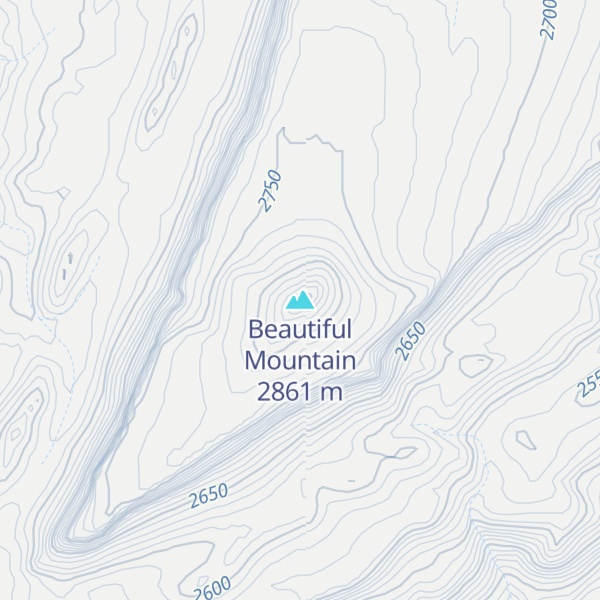 Map of Beautiful Mountain