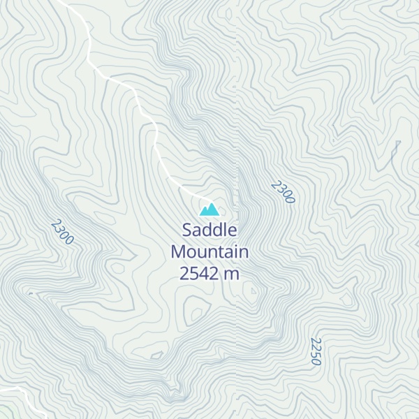 Map of Saddle Mountain