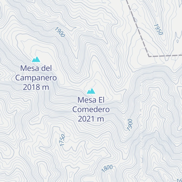 Map of Mesa El Comedero