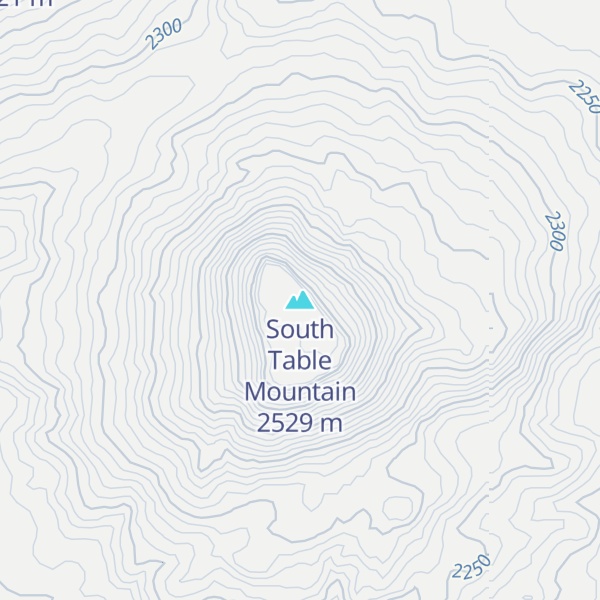 Map of South Table Mountain