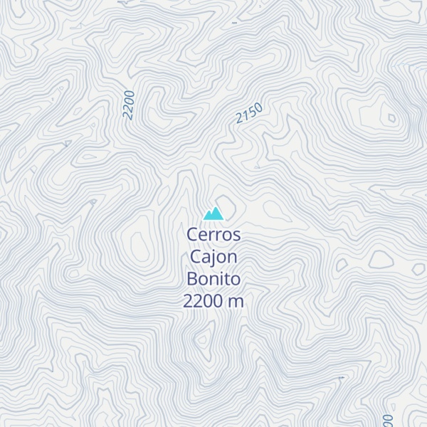 Map of Cerros Cajon Bonito