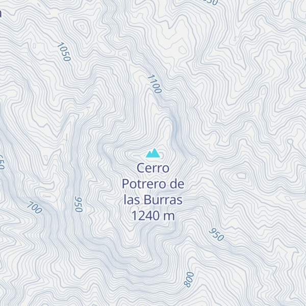 Map of Cerro Potrero de las Burras