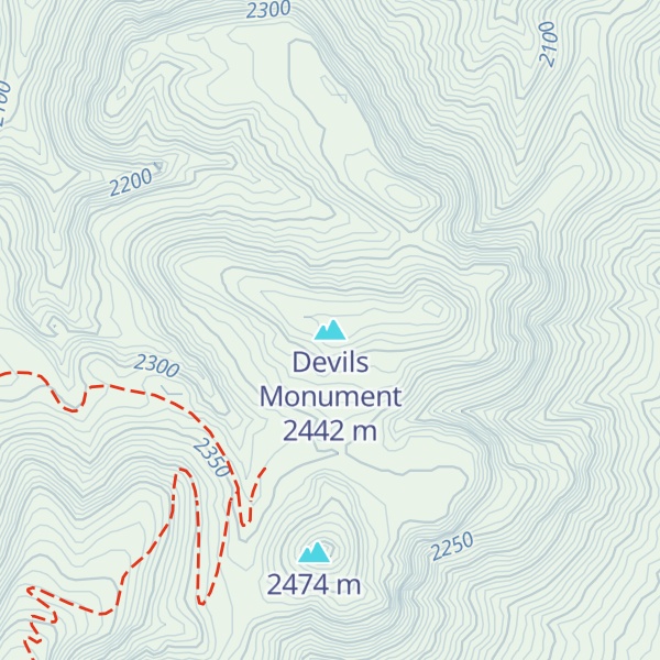 Map of Devils Monument
