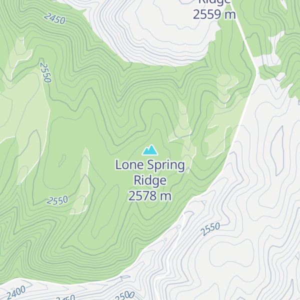 Map of Lone Spring Ridge