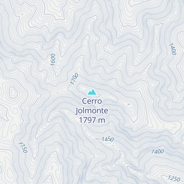 Map of Cerro Jolmonte
