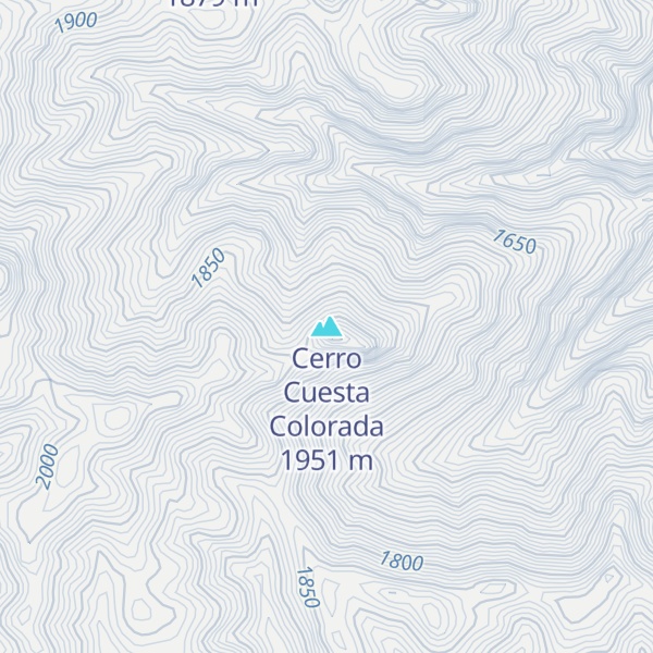 Map of Cerro Cuesta Colorada